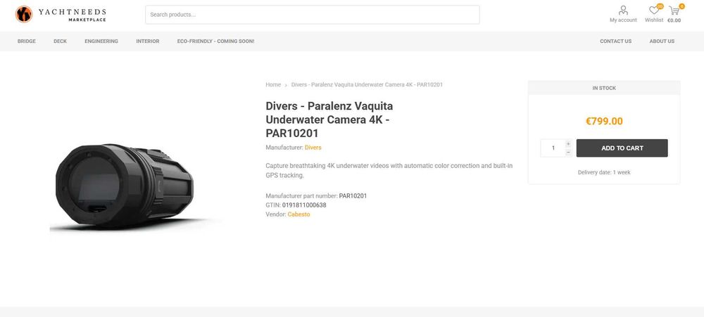 Vand/Schimb PARALENZ Vaquita Underwater 4K Camera,350 metri adancime.