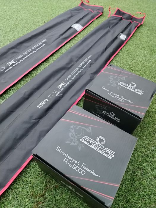 2 Flx FEEDER PRO FL Super Distance 3.9m 60 180 gr + 2 Strategist 8000