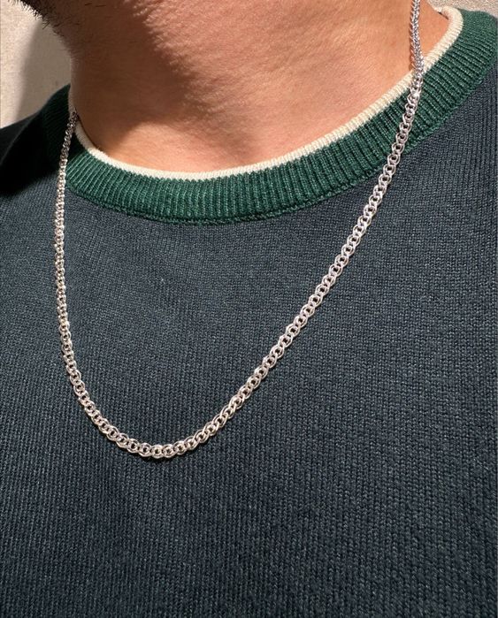 Серебряный стильный трос. Серебро 925. Есть  Доставка.