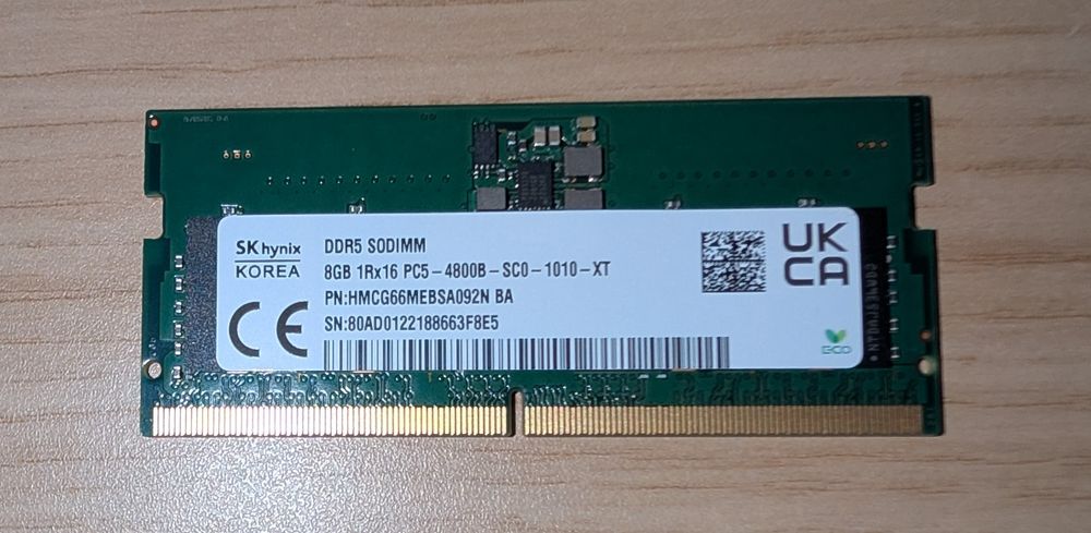 SK Hynix 8GB DDR5 4800MHz