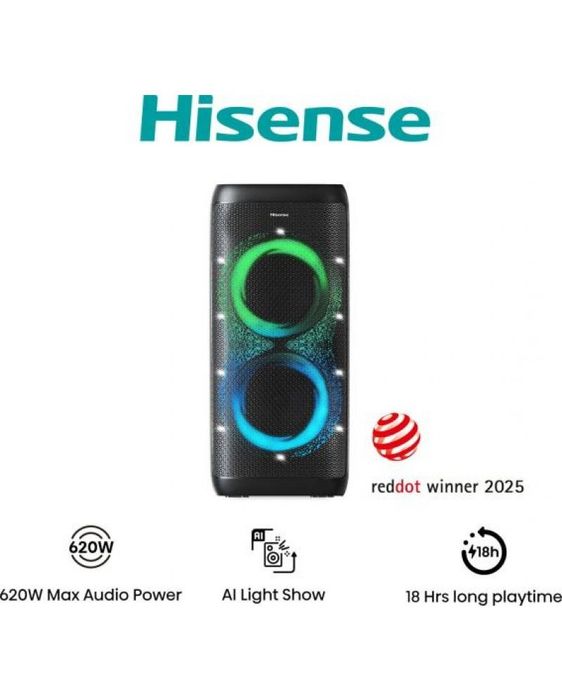 Нова Bluetooth тонколона/аудио система Hisense - HP500 Party Thunder 620 W