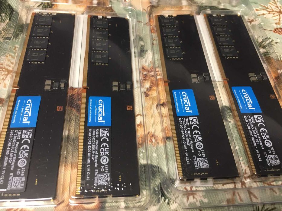 128GB (4x32GB) DDR5 5200MHz Crucial - NOU