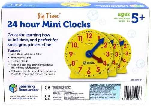 Нов Образователен комплект 6 броя часовници за учене на часа деца игра