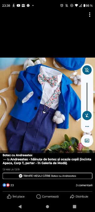 Hăinuțe elegante botez băiețel