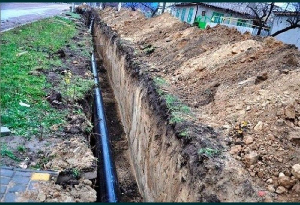 Urachi Oʻrachi kanalizatsiya Tiranshey qazish ishlari