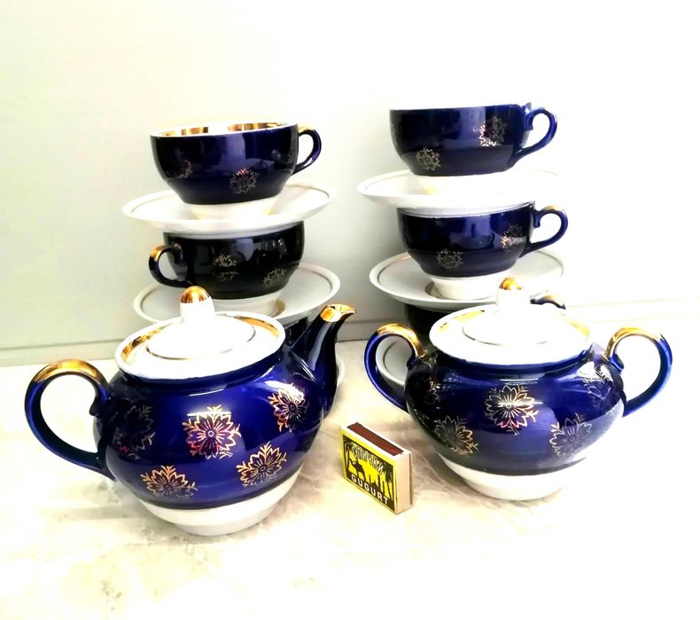 Графин и бокалы. Богемское стекло позолота винтаж