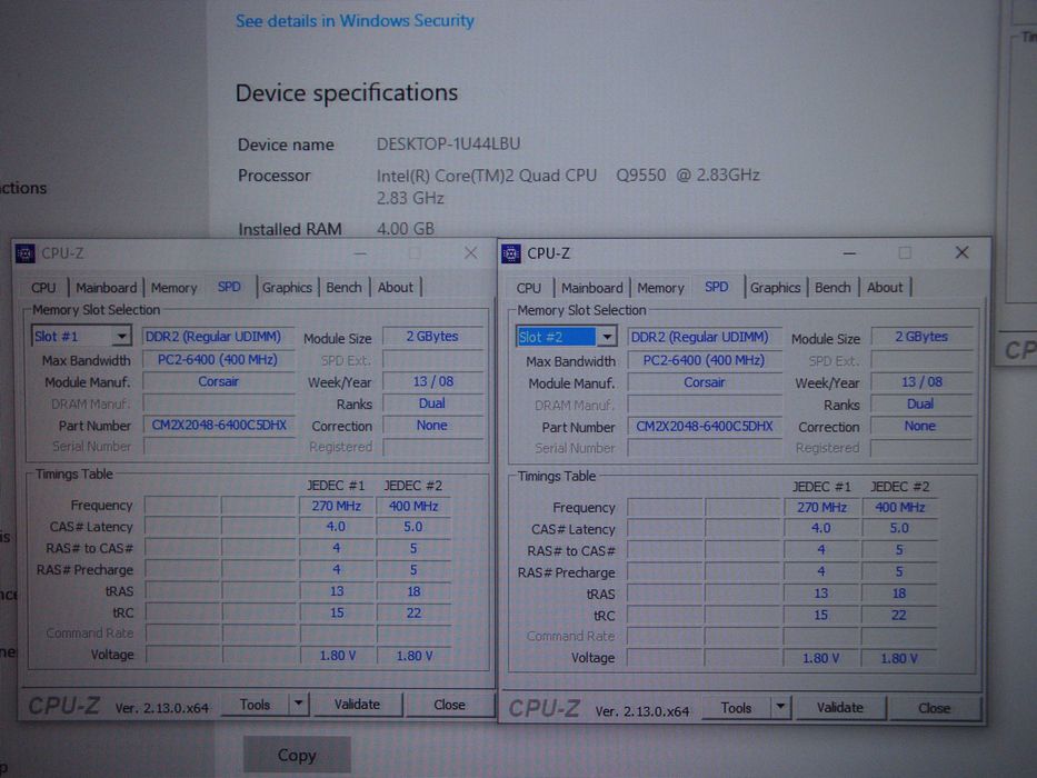 kit memorii ram DDR2 Corsair XMS2 DHX 4GB 2x 2GB 800 Mhz de colectie