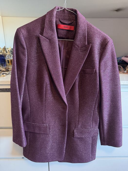 Sacou Hugo Boss, XS-S, visiniu cu sclipici, nou