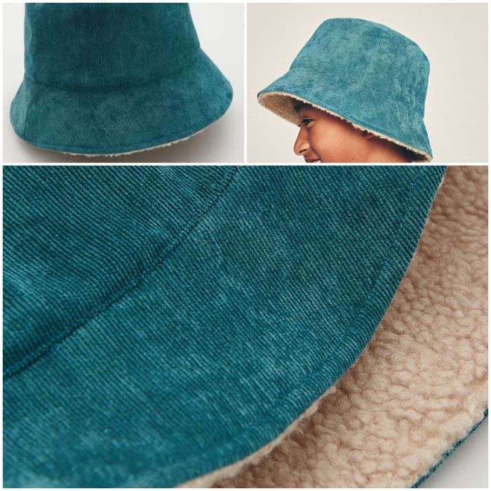 Reserved детска топла шапка от рипсено кадифе