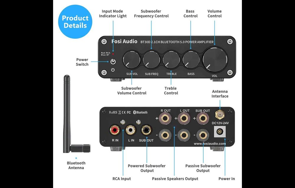 Boxe cu 3 căi, cu 3 difuzoare, pentru o claritate îmbunătăţită .