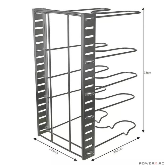 Suport, organizator pentru depozitarea tigailor, oalelor, capacelor,