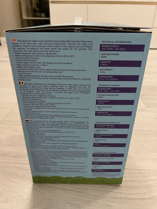 Aparat multifunctional inteligent formula lapte Easycare | Garantie!