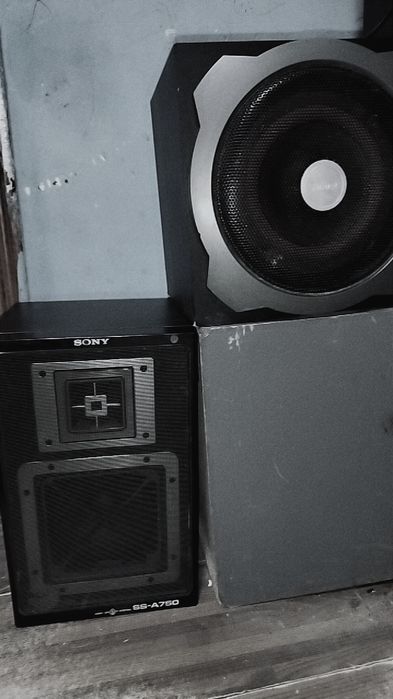 O boxa și un subwoofer funcționale ambele