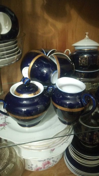 Сервиз фарфор кобальт ссср