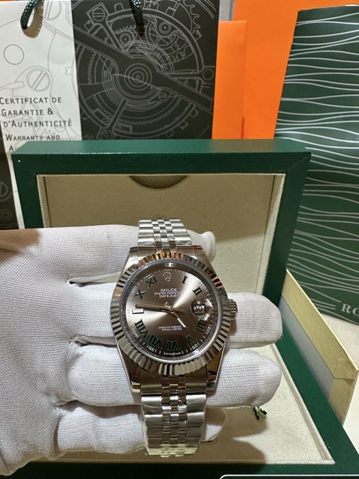 Ceas Rolex Datejust Silver/Cadran Maro