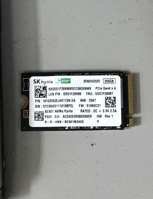 SSD Hynix BC901 256GB M2 2242 PCIe Gen4 x4 (3500/1500 mb/s)