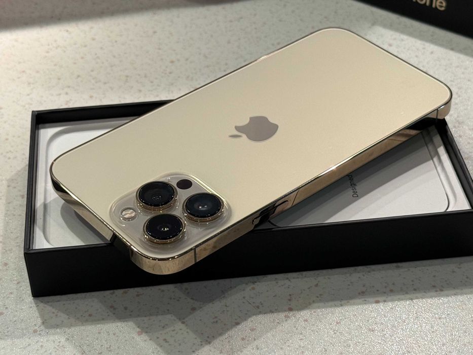iPhone 13 Pro Max 128GB Gold – Като НОВ, 100% Батерия!