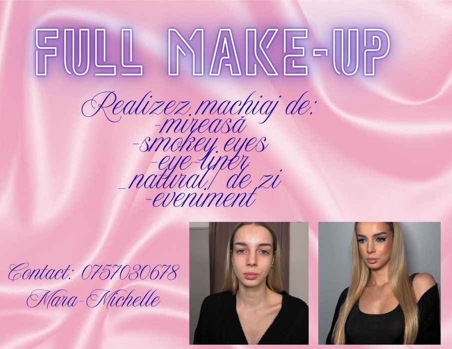 Full make-up la Brasov si imprejurimi la preturi accesibile.