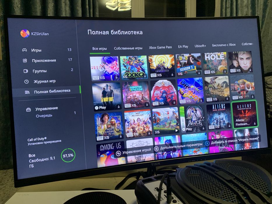 Xbox series S, 2геймпада + 500игр