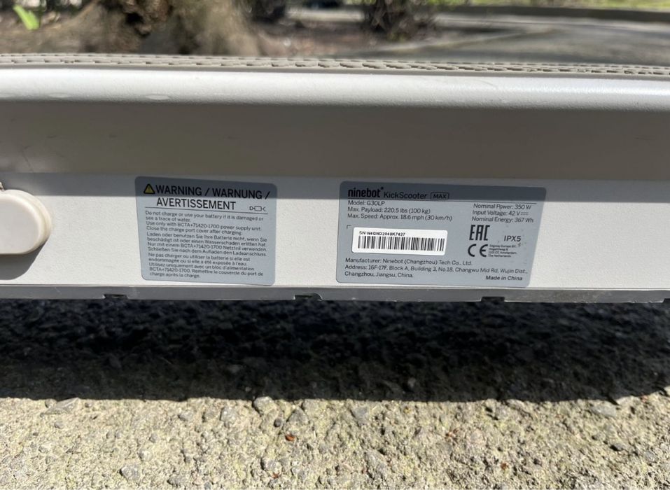 Электрический самокат Ninebot Kickscooter MAX G30LP