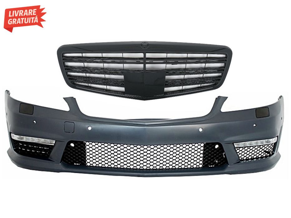 Bara Fata Mercedes S-Class W221 (2005-2012) S63 S65 Design cu Grila Ce