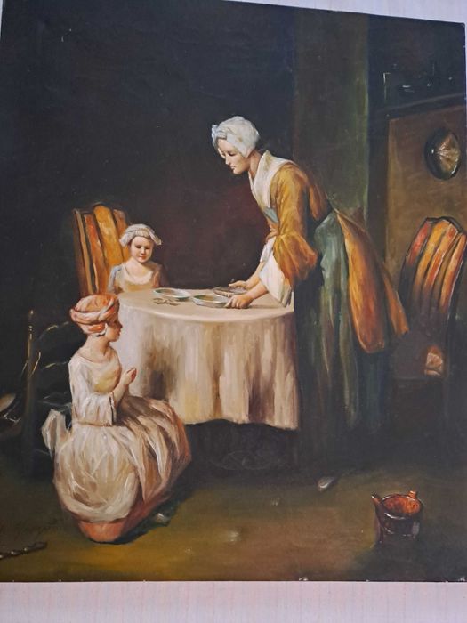 tablou pictura pe panza 50/60 cm semnat W Hampton