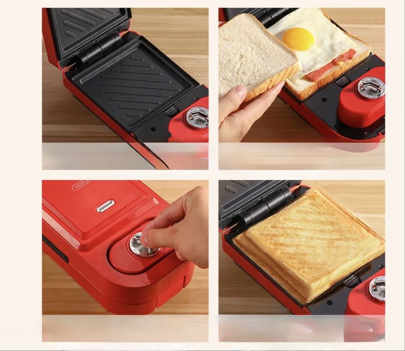 Вафельница красного цвета