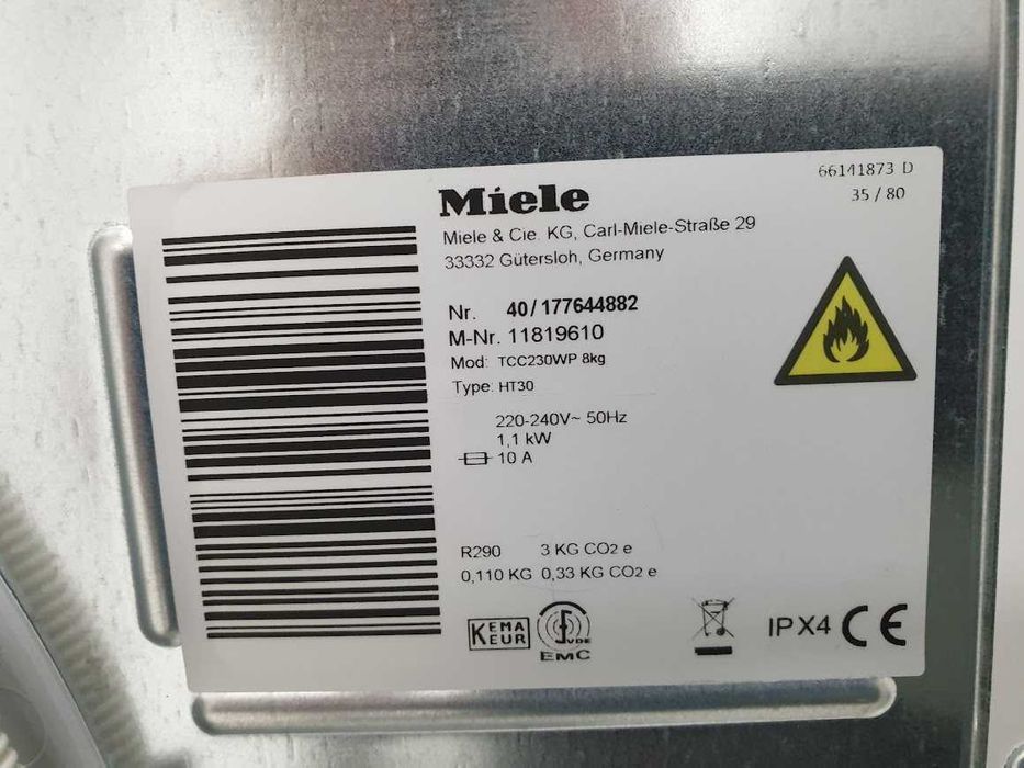Miele T1 Сушилня с термопомпа Миеле 12м Гаранция