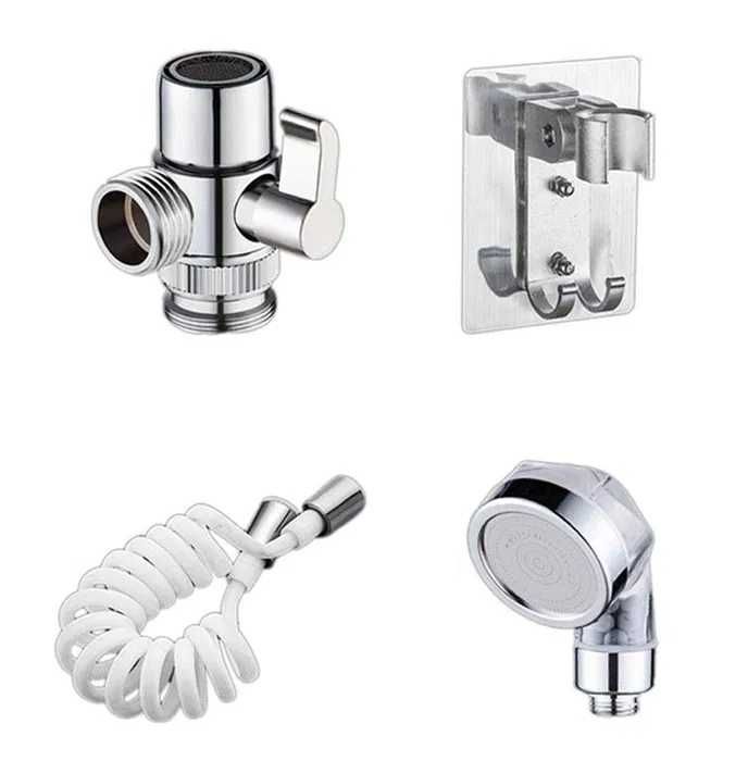 Душ удължител EDAR, Бърз монтаж, Лесно измиване,Гъвкав маркуч,Сребрист