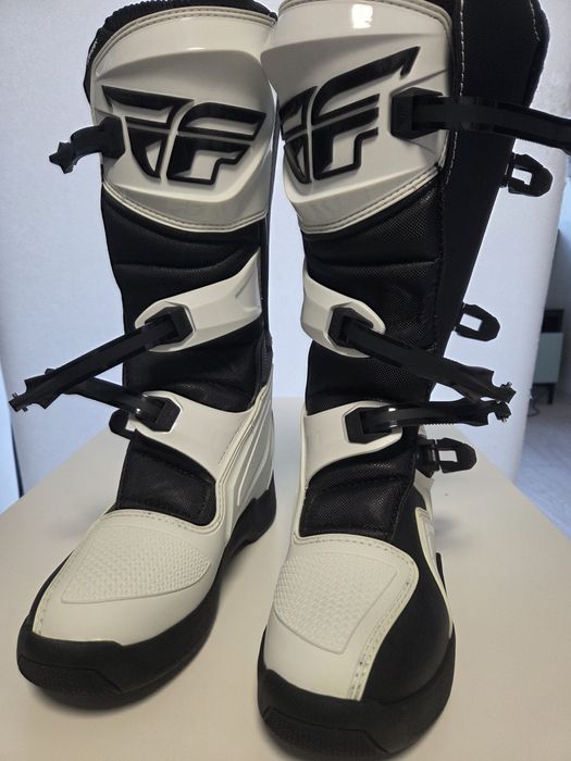 Cizme cross/enduro Maverik Fly Racing- Negru,Alb