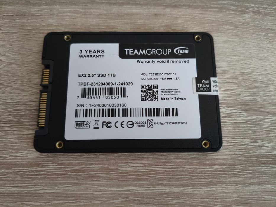 SSD 1 тб Новый "Team Group" 2.5 Sata