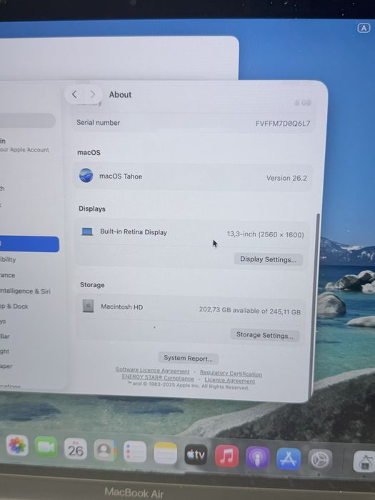 Apple MacBook Air 13" M1 256SSD