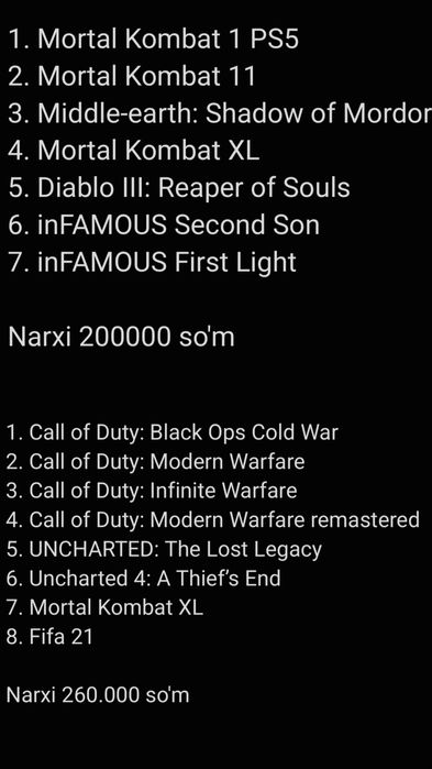 PlayStation 4 Playstation 5 uchu offline o'yin.