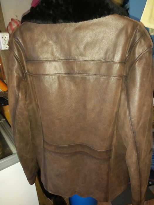 Кожаная дубленка