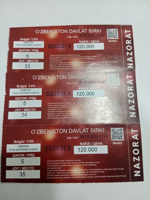 Sirkga bilet sotiladi