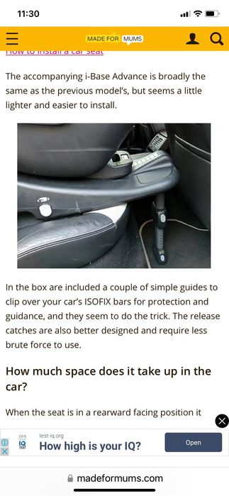 Детское автокресло 2в1 изофикс JOIE. Без автолюльки.