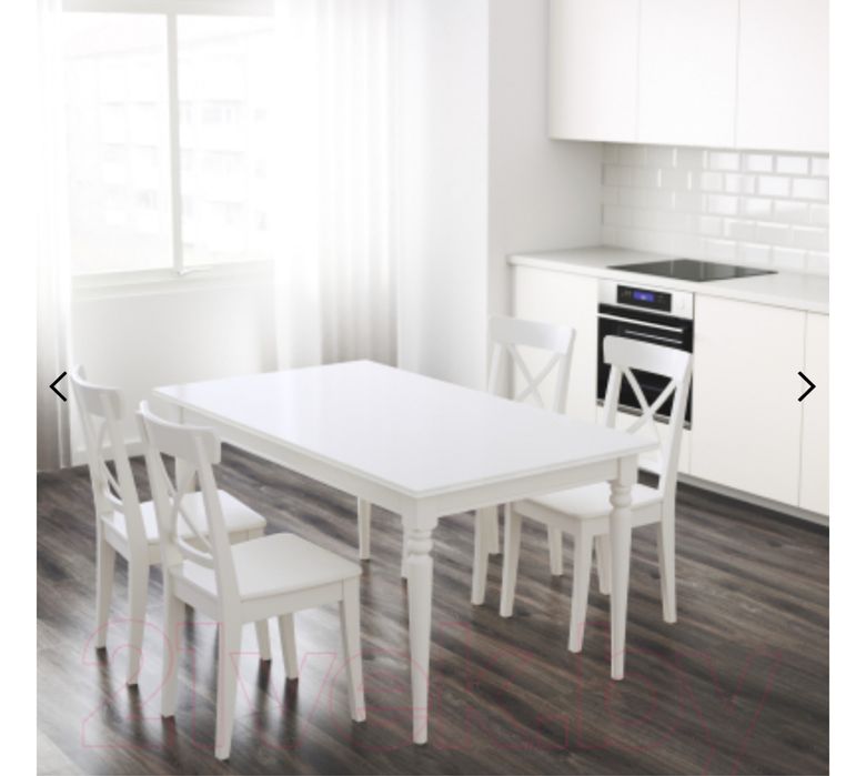 Стол со стульями  деревянный икея