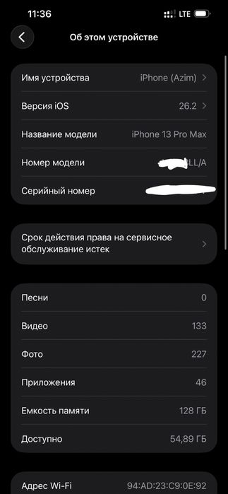 Ayfon iPhone 13pro max | 89% | 128gb | LLA | karobka full