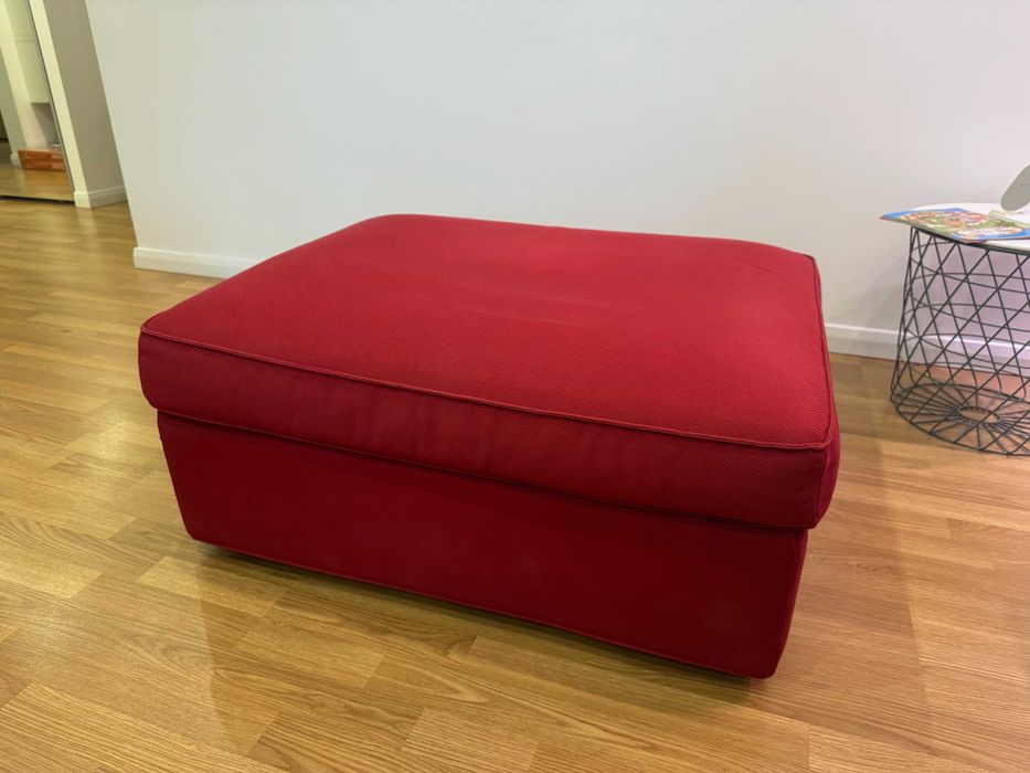 Taburet cu depozitare Kivik, Rosu