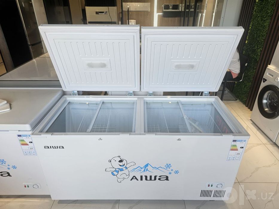 Морозильный ларь AIWA Inverter (518 л) — Огромный Объем, Две Двери и С