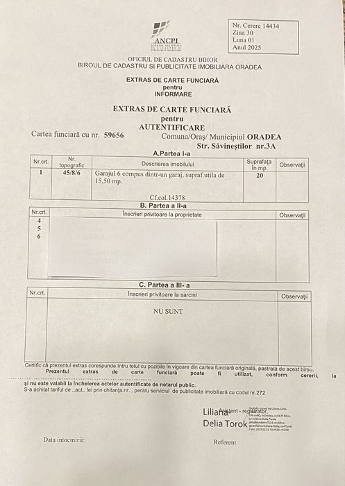 GARAJ cu CF Individual, din Cărămidă în Piața Bucuresti !!