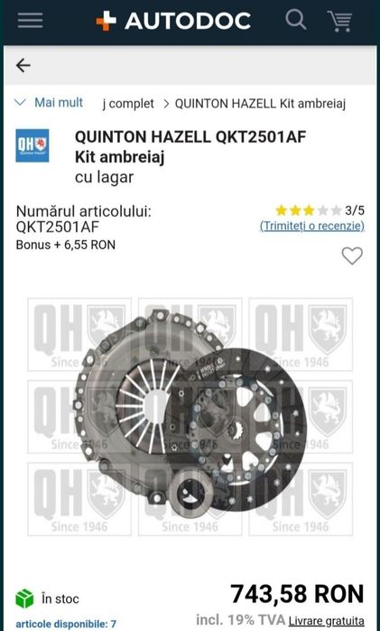 Set ambreiaj pentru MINI 3/5 usi, Cabriolet
cu rulment