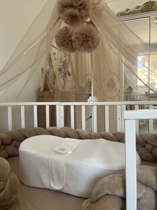 Бортики косичка в детский манеж