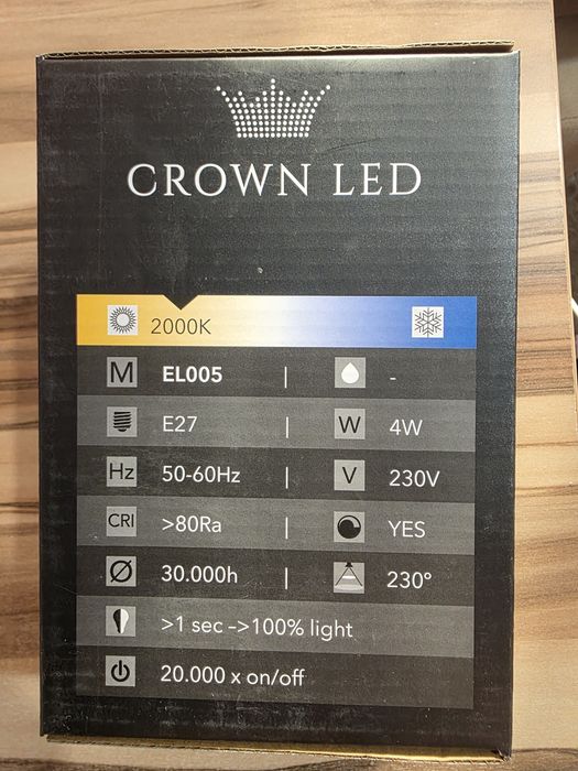 Bec crown led lumina calda