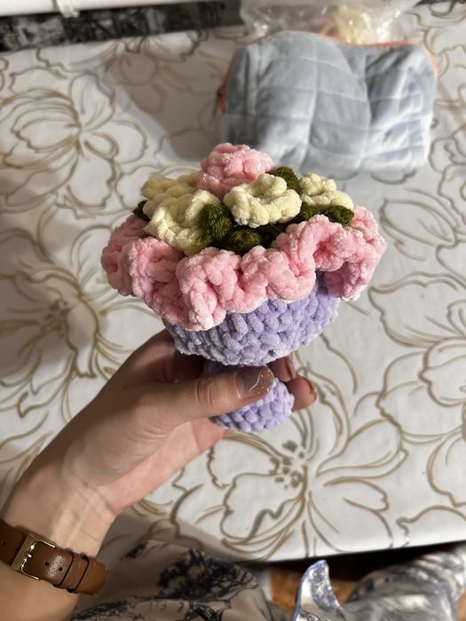 Вязаный букет мягкий