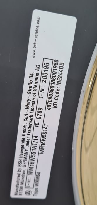 ТОП Пералня A++ SIEMENS iQ700  9кг 1600об.