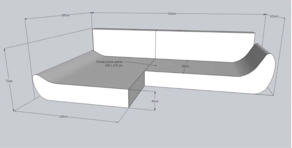 Colțar extensibil Prato