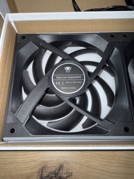 Set 3 Ventilatoare Cooler PC Desktop Carcasa Calculator Jungle Leopard StarLink 360 120mm ARGB PWM 2300RPM Black Gaming Open Box