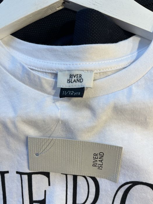 River Island 11/12г къса бяла тениска