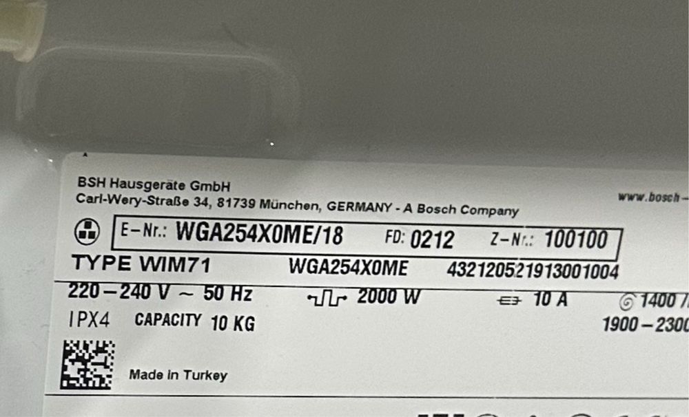 Стиральная машина BOSH